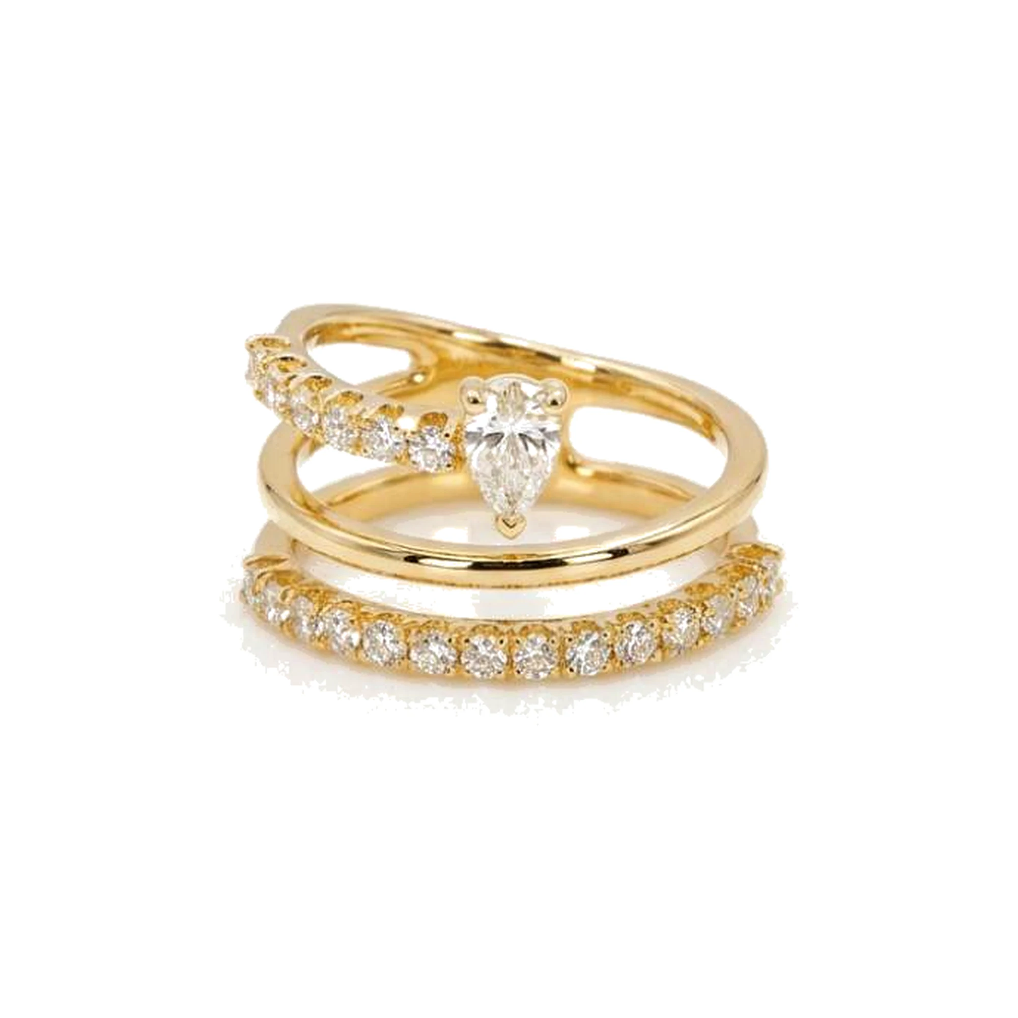 Anillo oro amarillo y diamantes