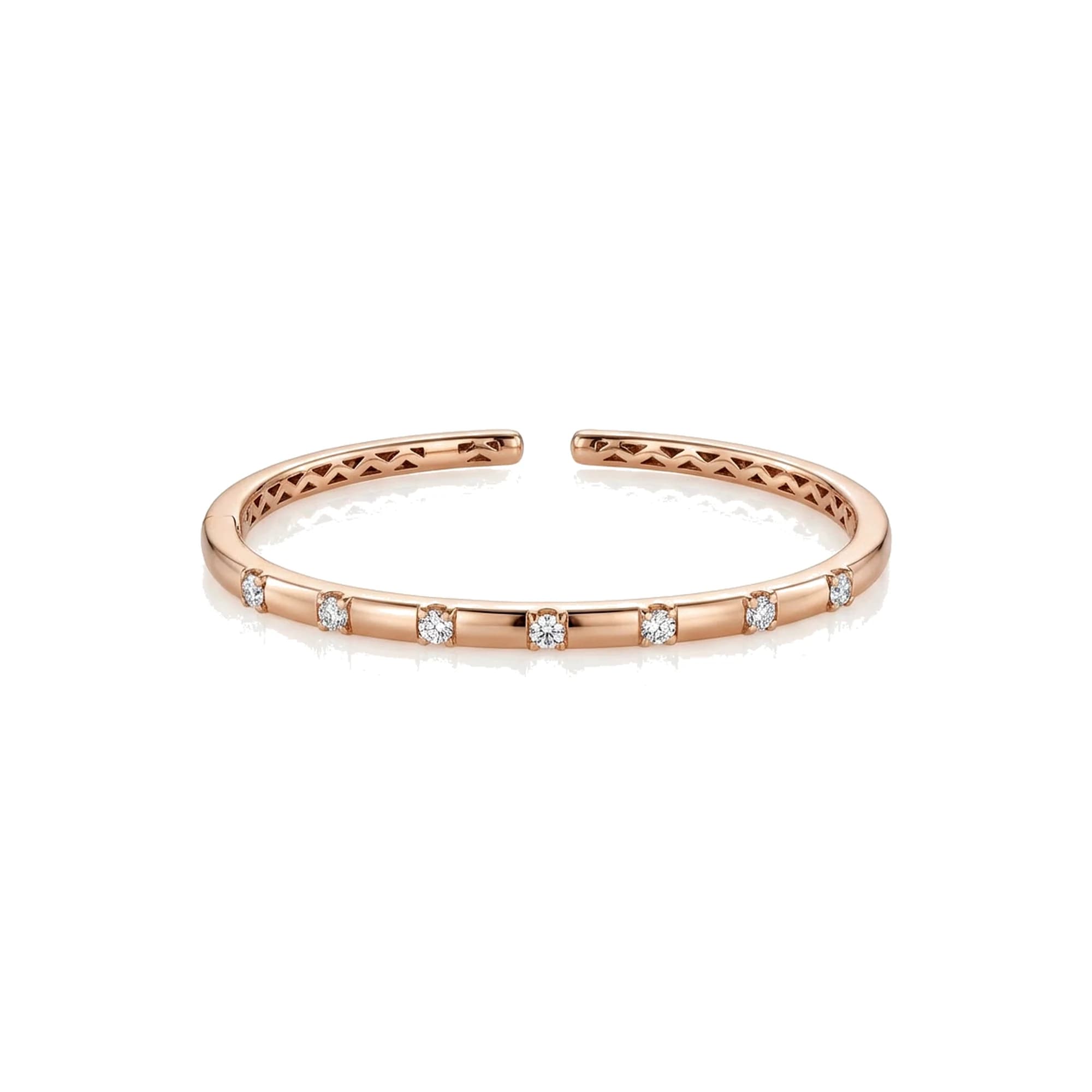 Pulsera oro rosa y brillantes