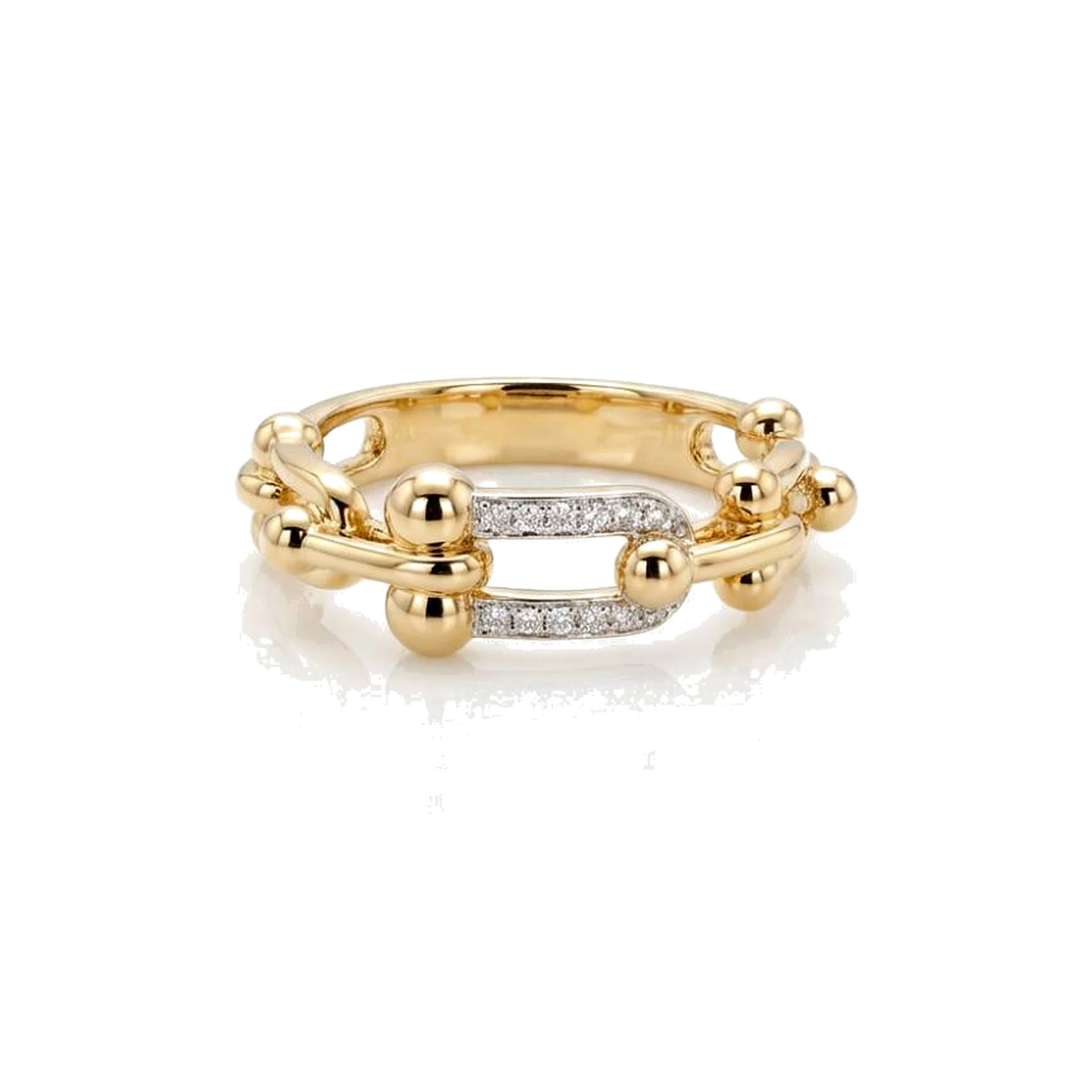 Anillo oro amarillo y brillantes