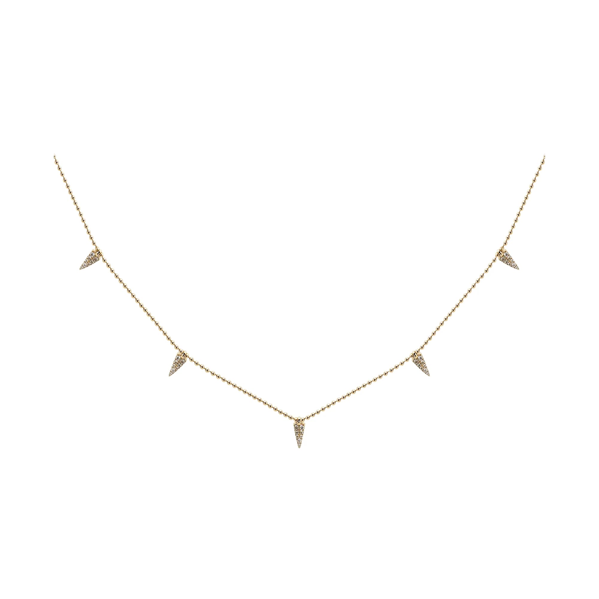 Collar oro amarillo y brillantes