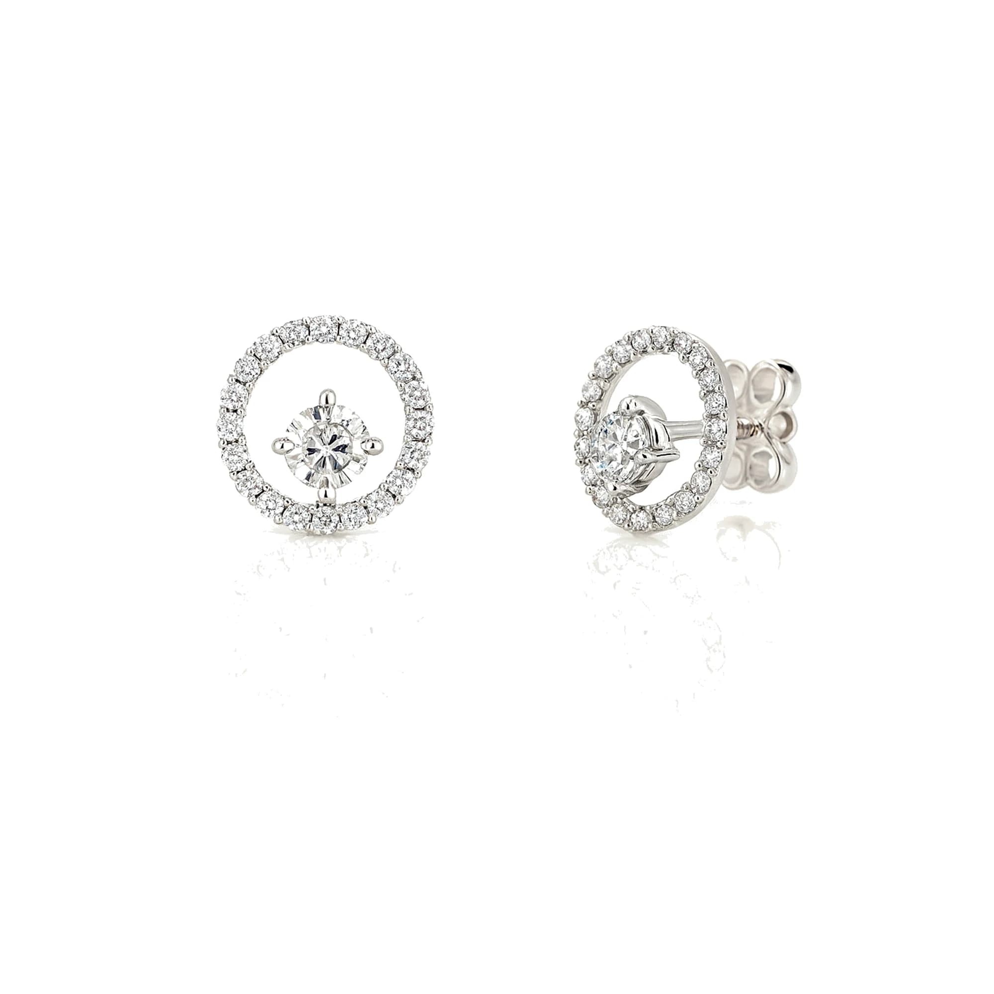 Pendientes de oro con diamantes