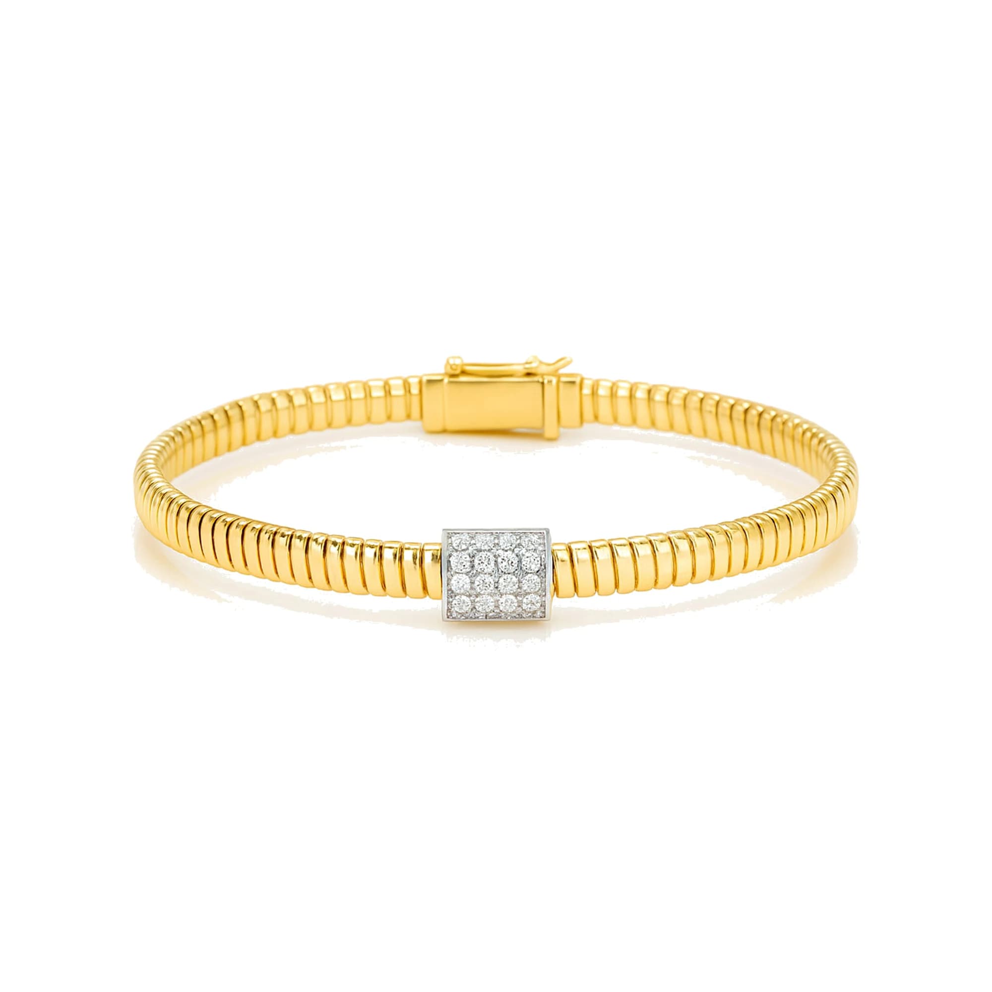 Pulsera de oro con diamantes