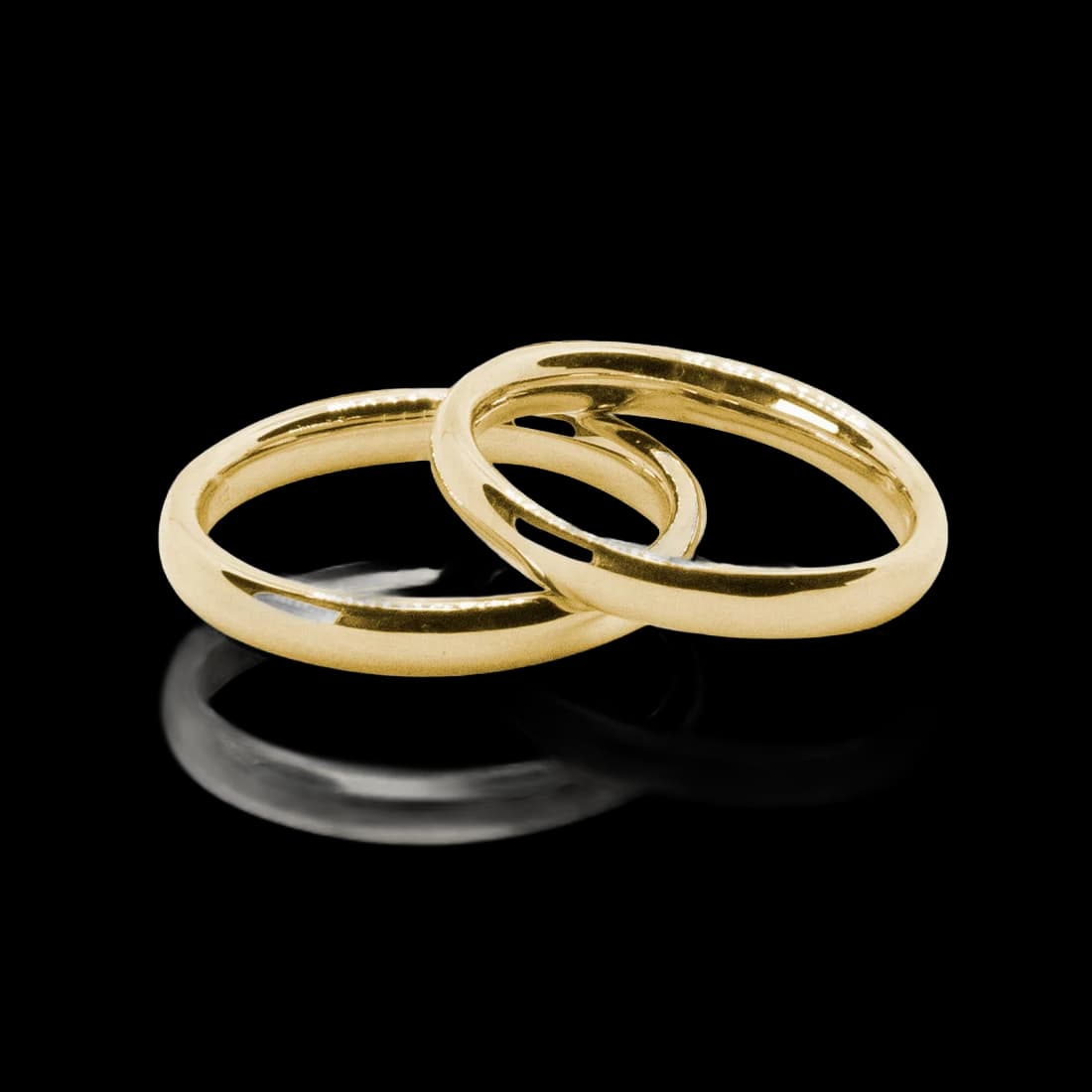 Conjunto alianzas de boda oro amarillo