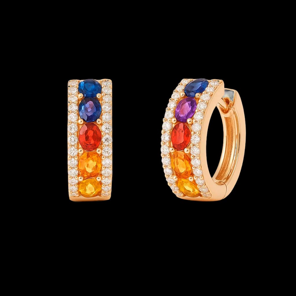 Pendientes oro rosa