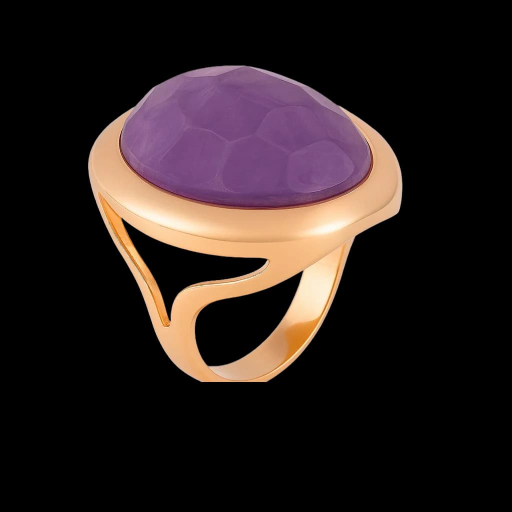 Anillo oro amatista