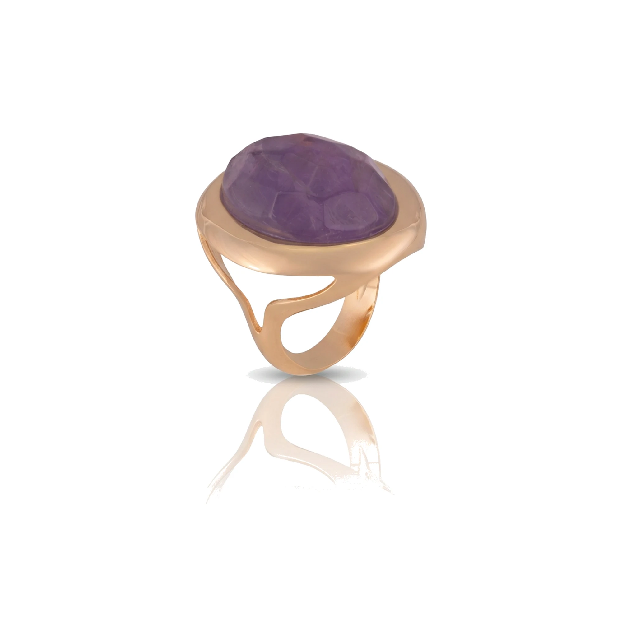 Anillo oro drusa titanio