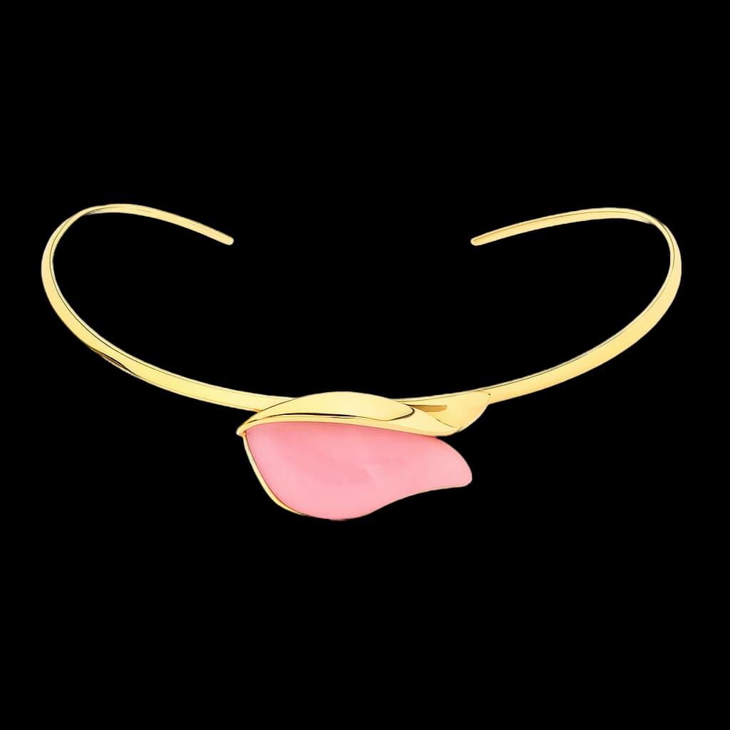 Collar cuarzo rosa