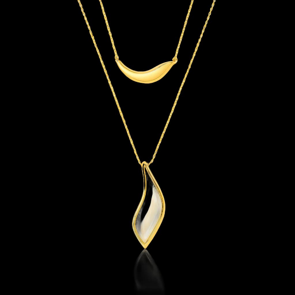 Collar ágata blanca