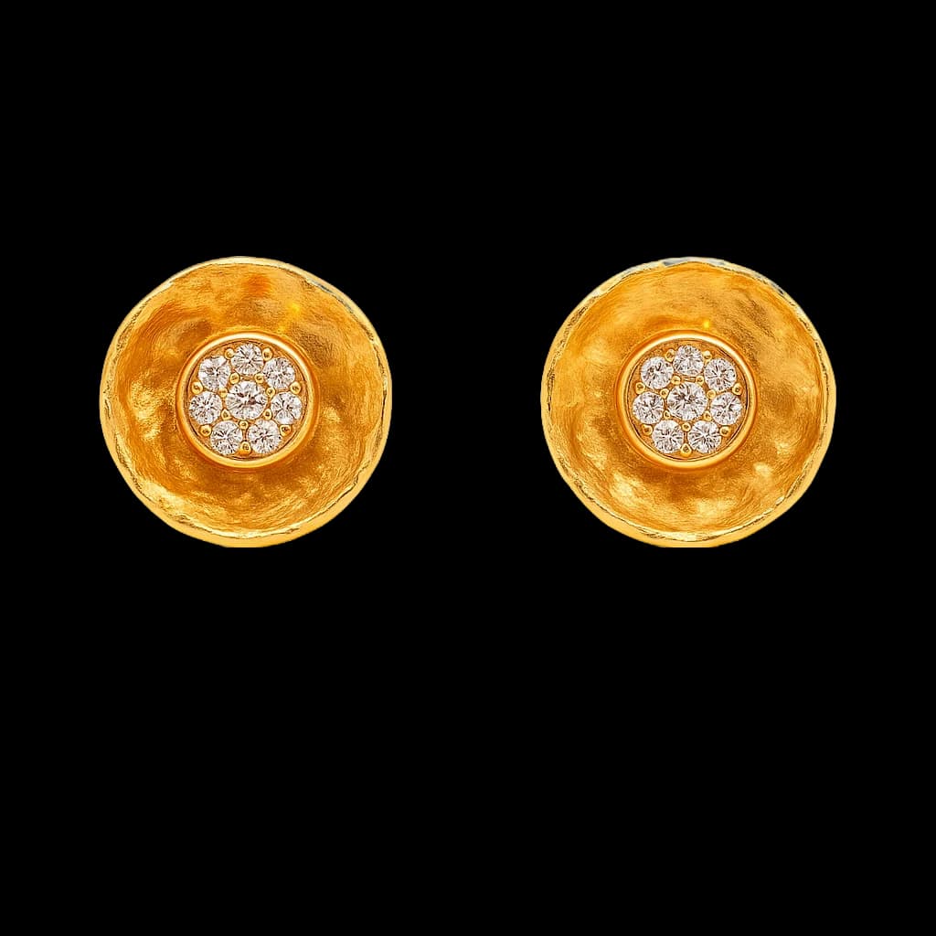 Pendientes oro y brillantes