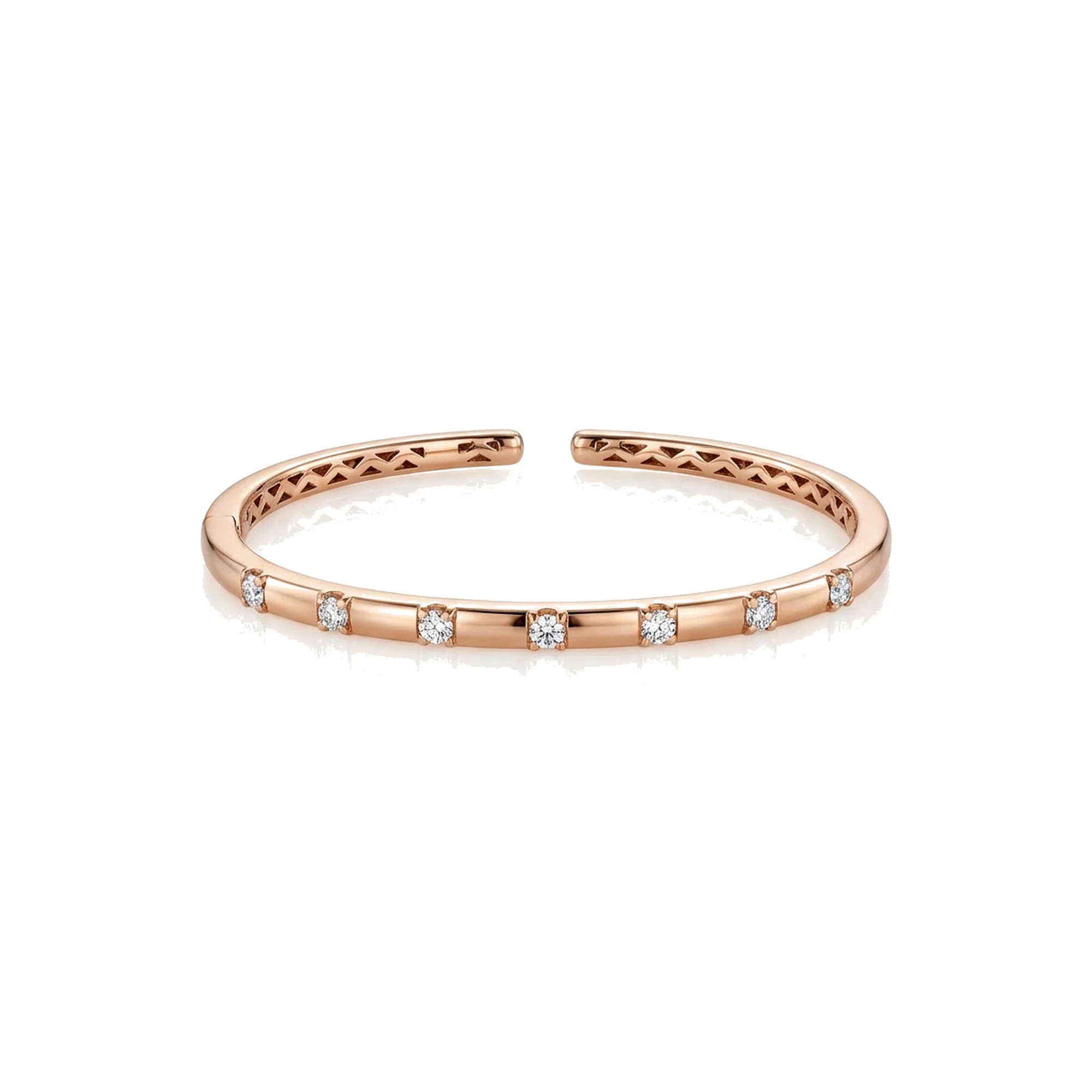 Pulsera oro rosa y brillantes