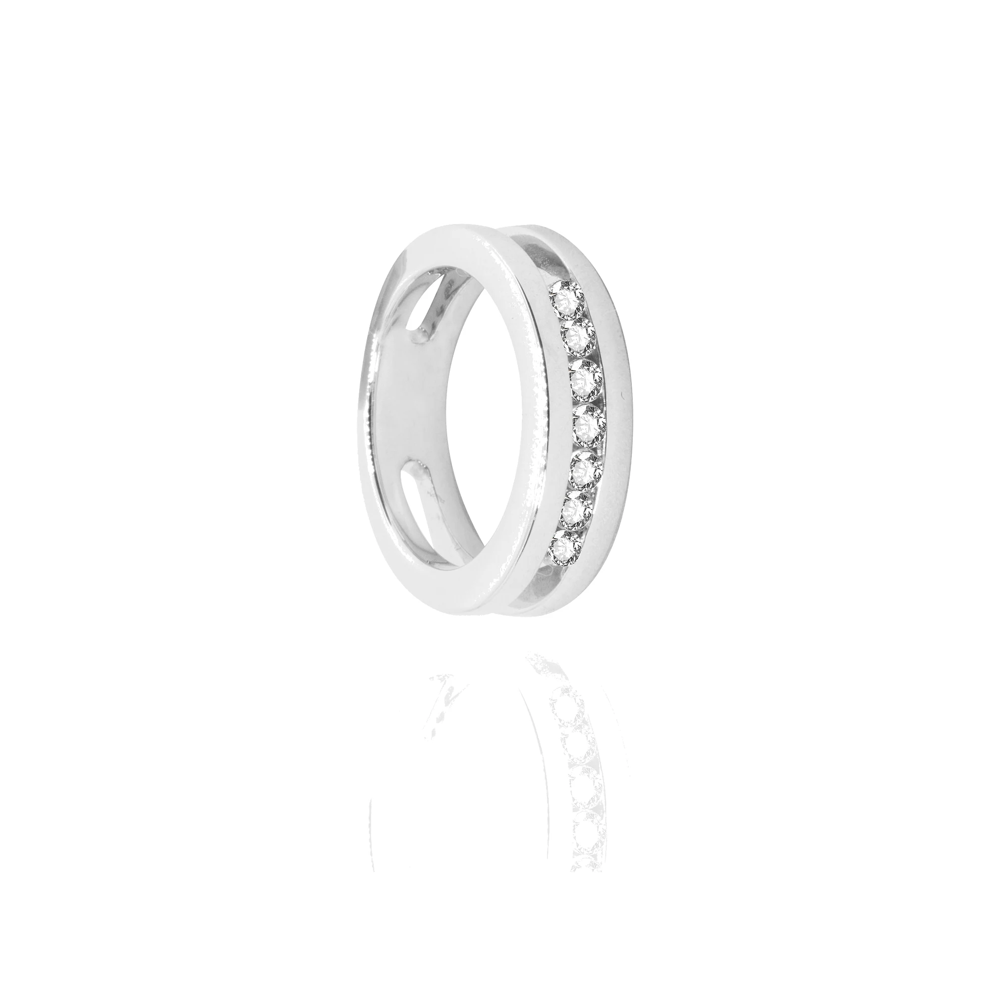 Sortija oro blanco y brillantes