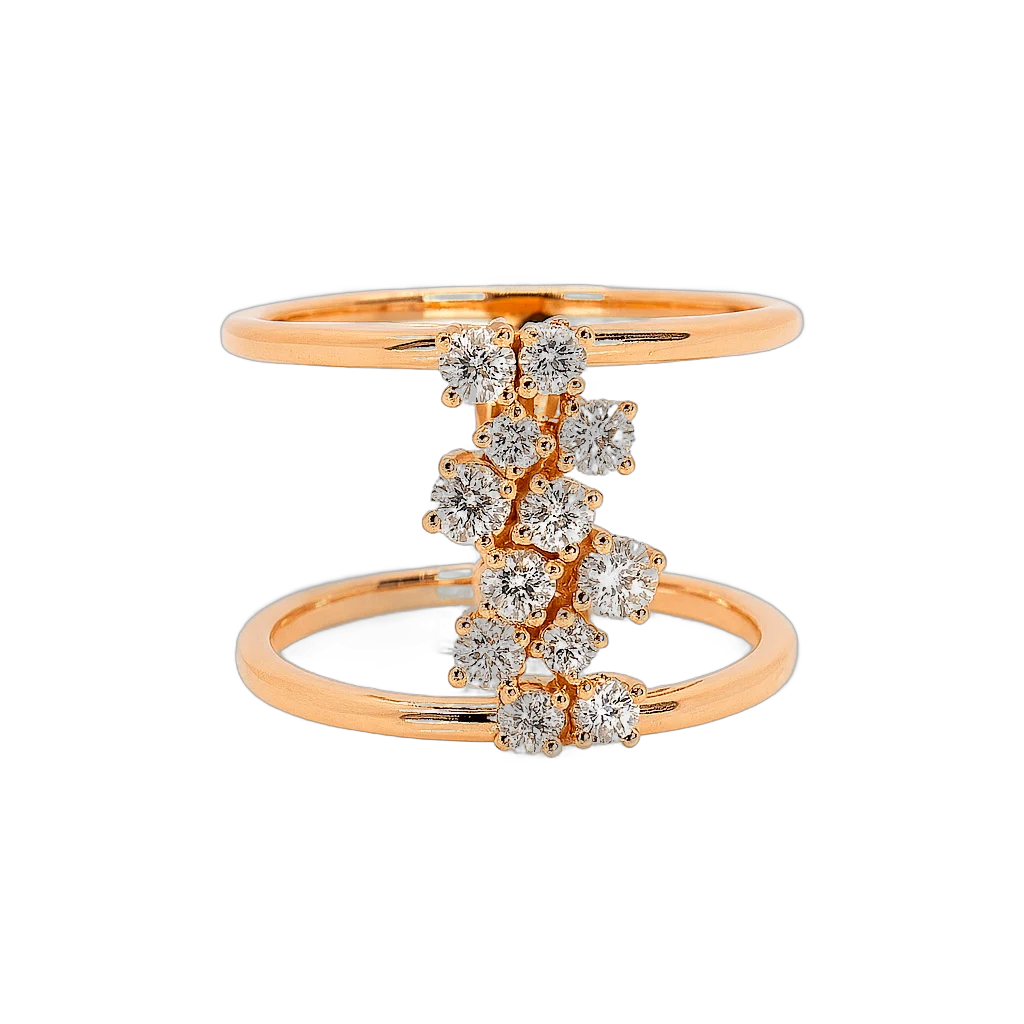 Anillo de oro con diamantes