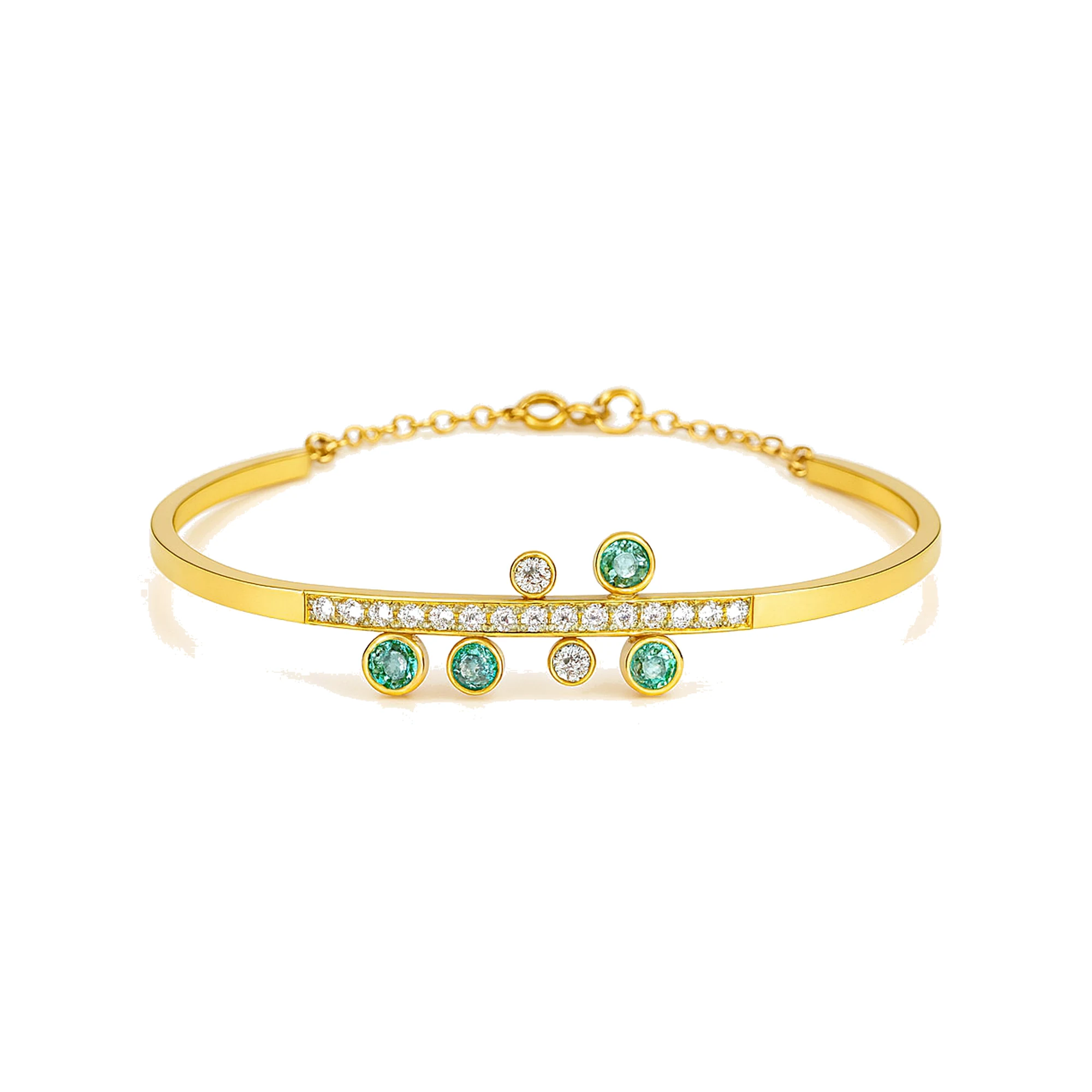 Pulsera de oro con diamantes