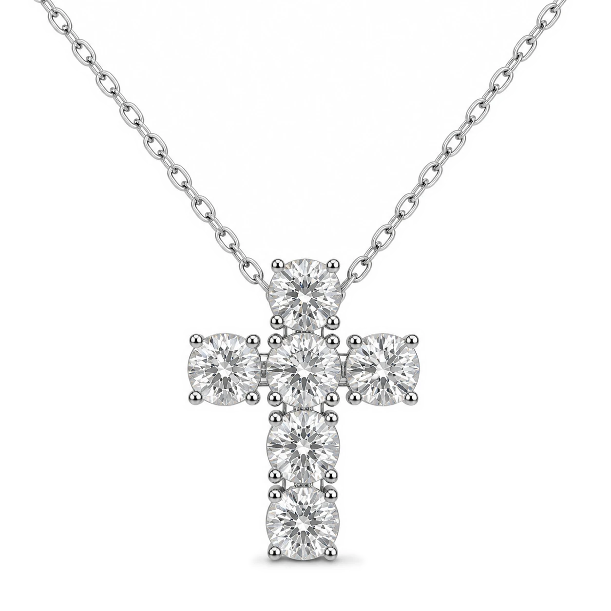 Colgante cruz de brillantes