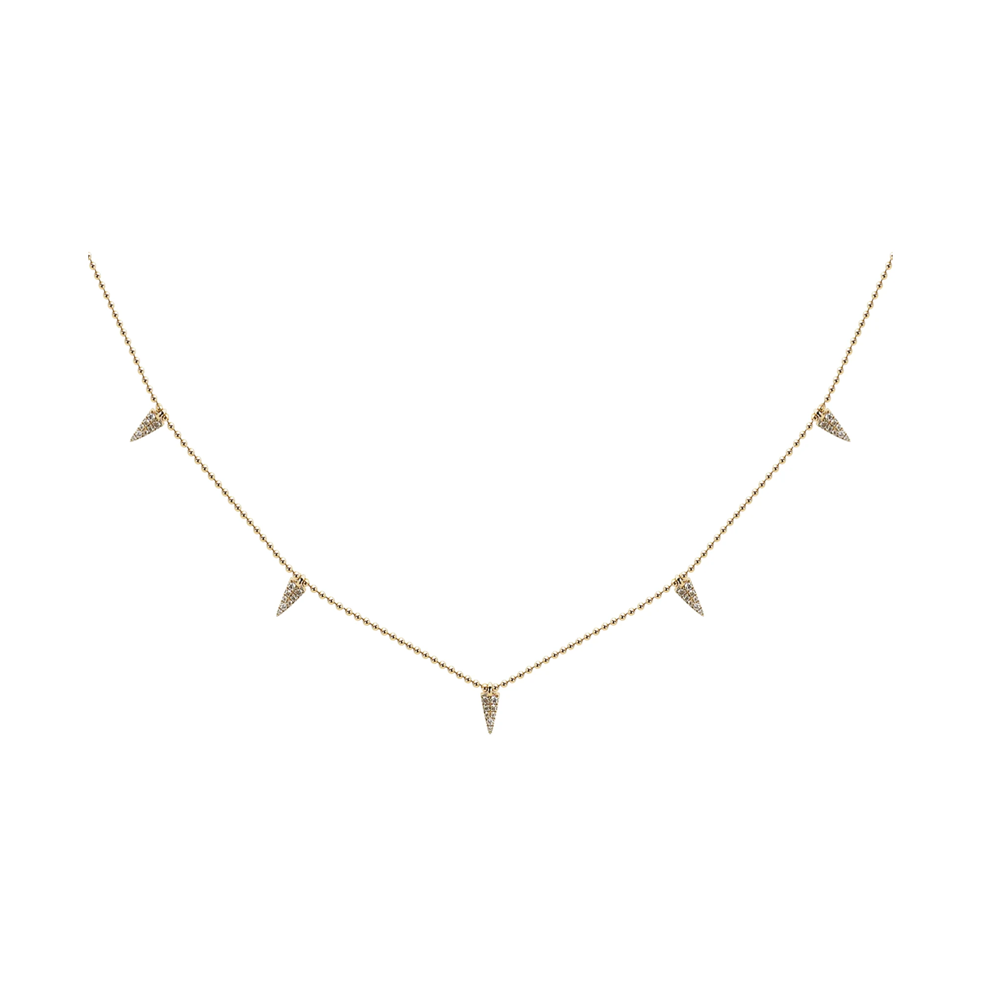 Collar oro amarillo y brillantes