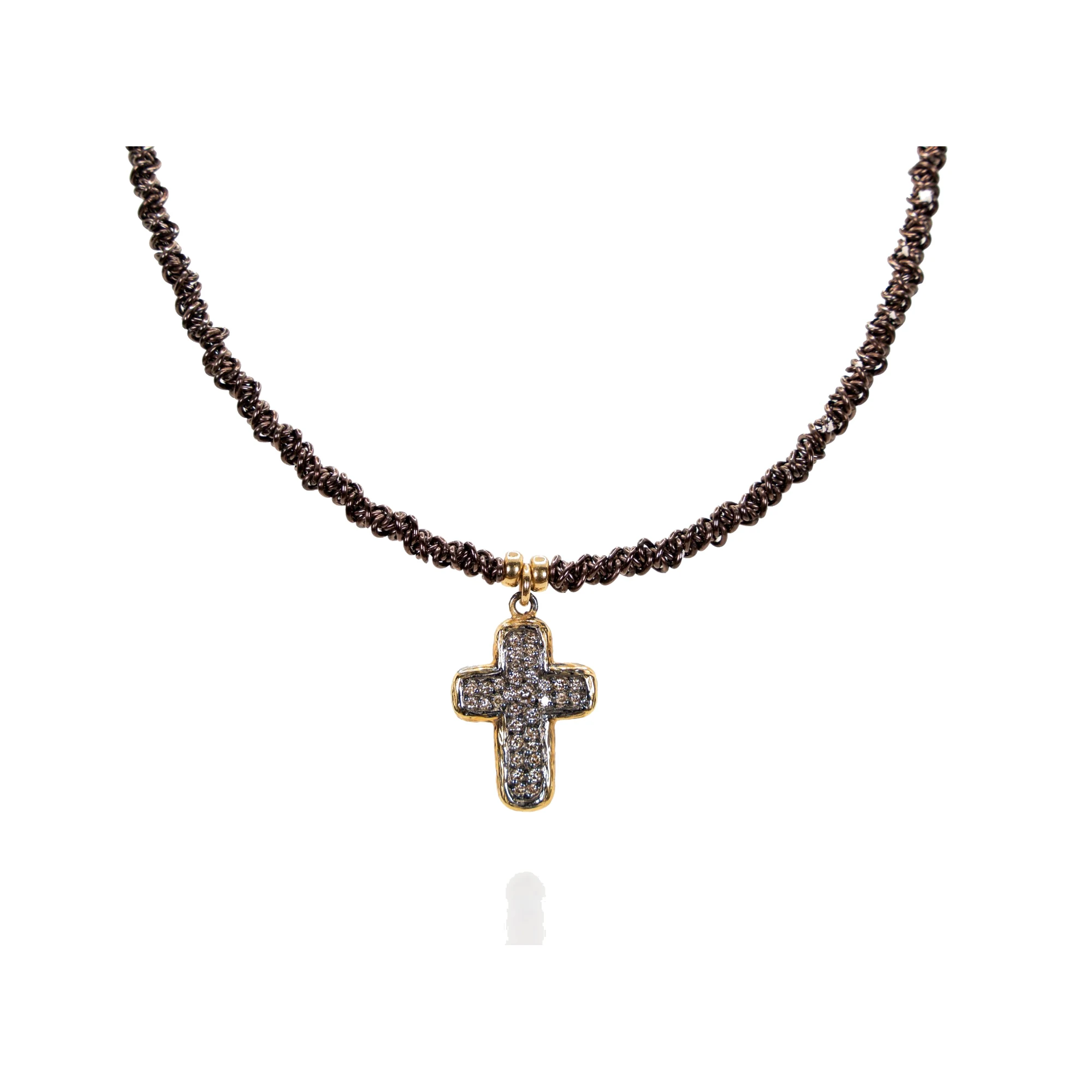Gargantilla oro y brillantes brown