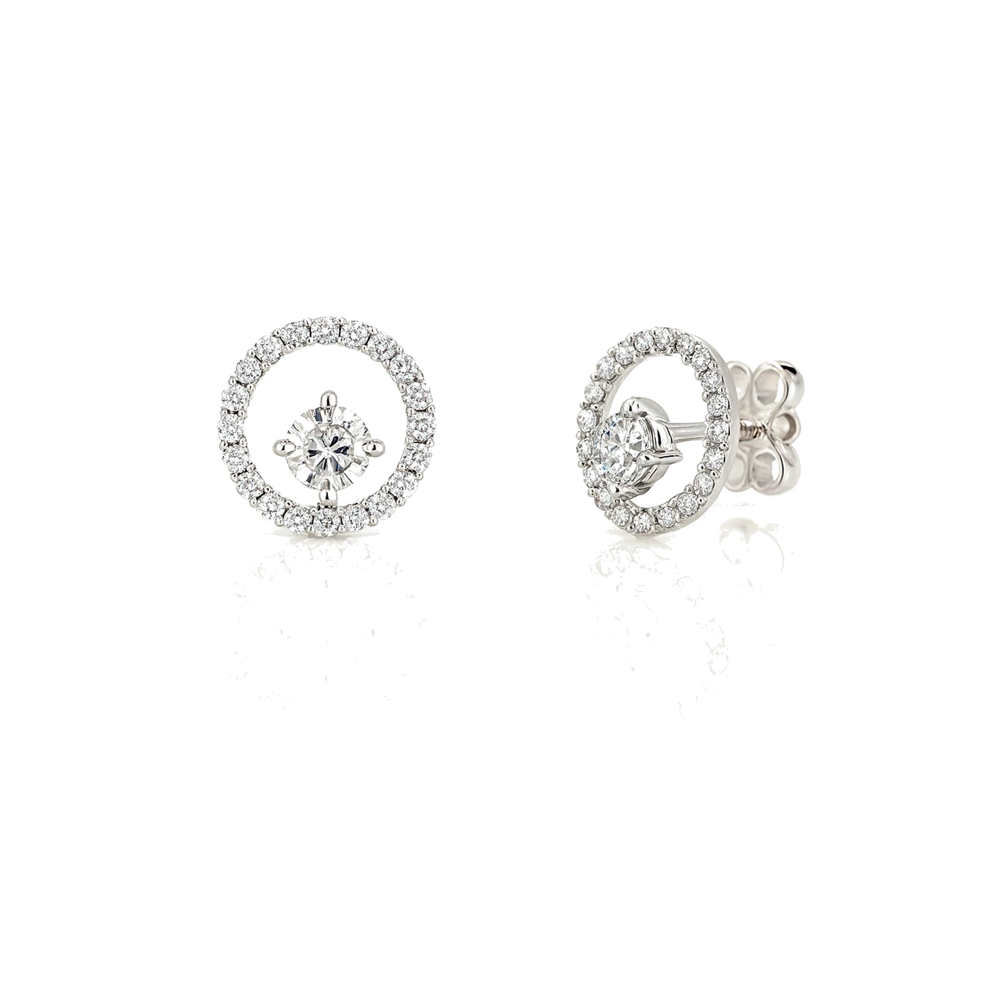 Pendientes de oro con diamantes