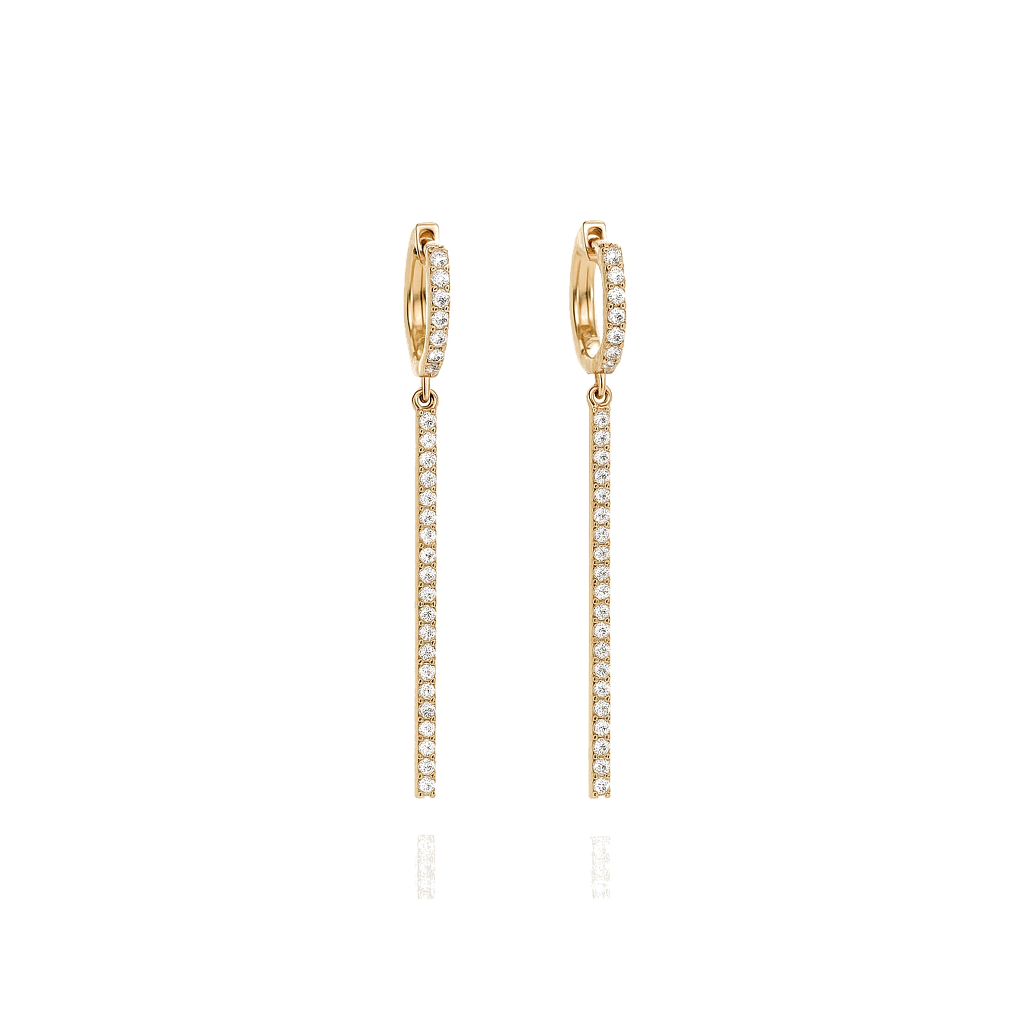 Pendientes de oro con diamantes