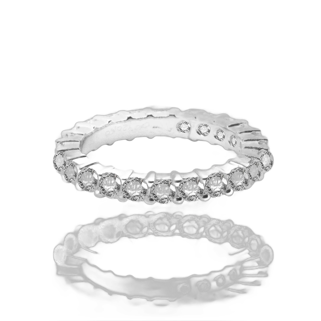 Anillo de compromiso oro blanco y brillantes