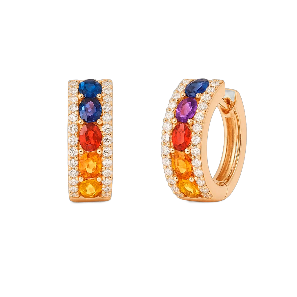 Pendientes oro rosa