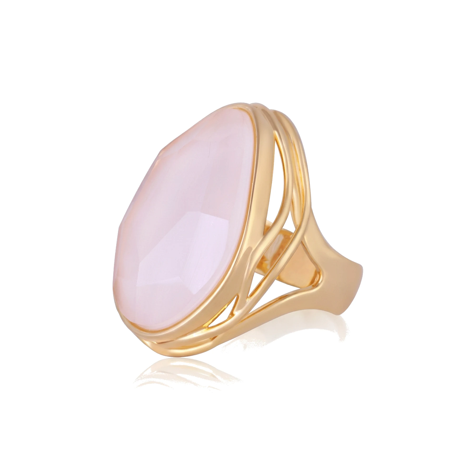 Anillo Oro Rosa Grande