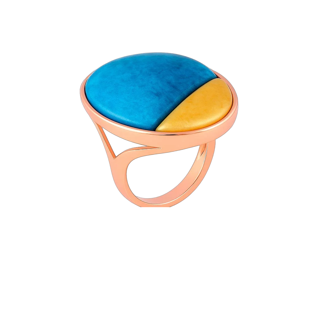 Anillo oro colorido