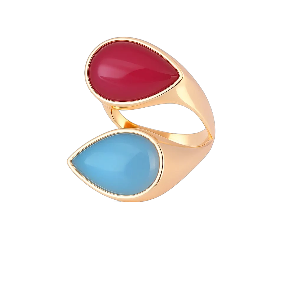 Anillo oro colorido