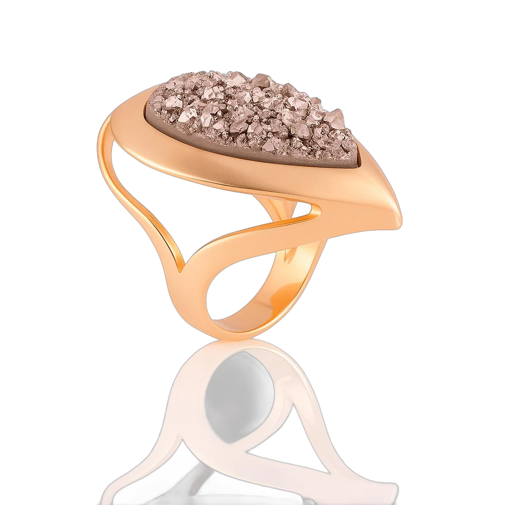Anillo drusa platina