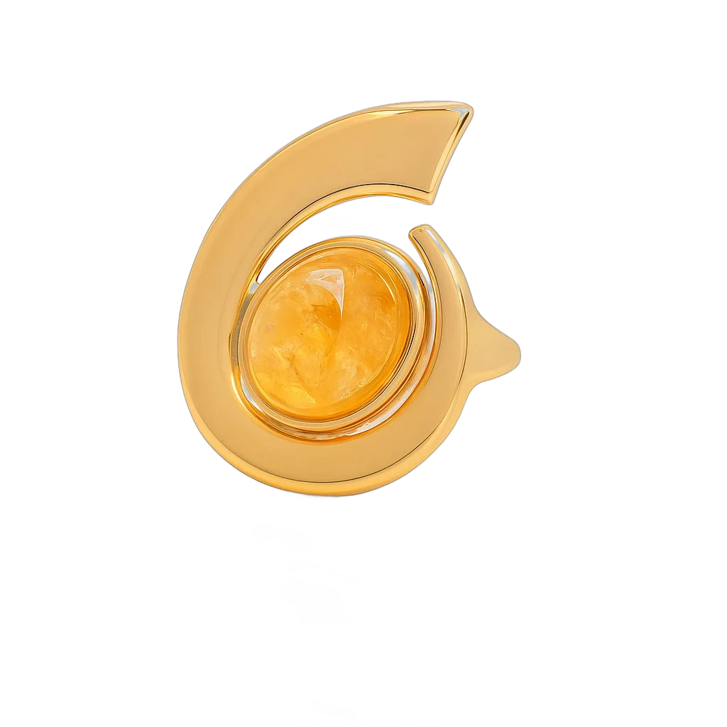 Anillo oro citrino