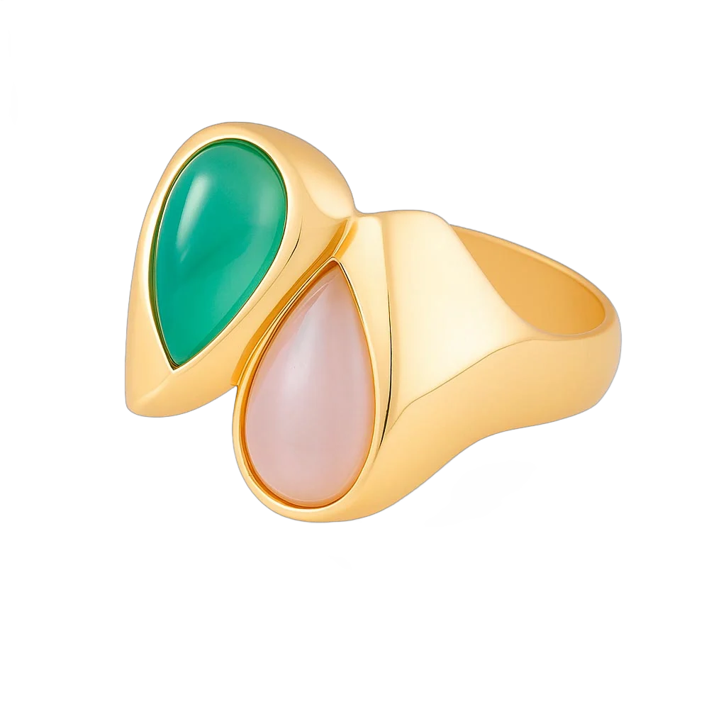 Anillo oro colorido