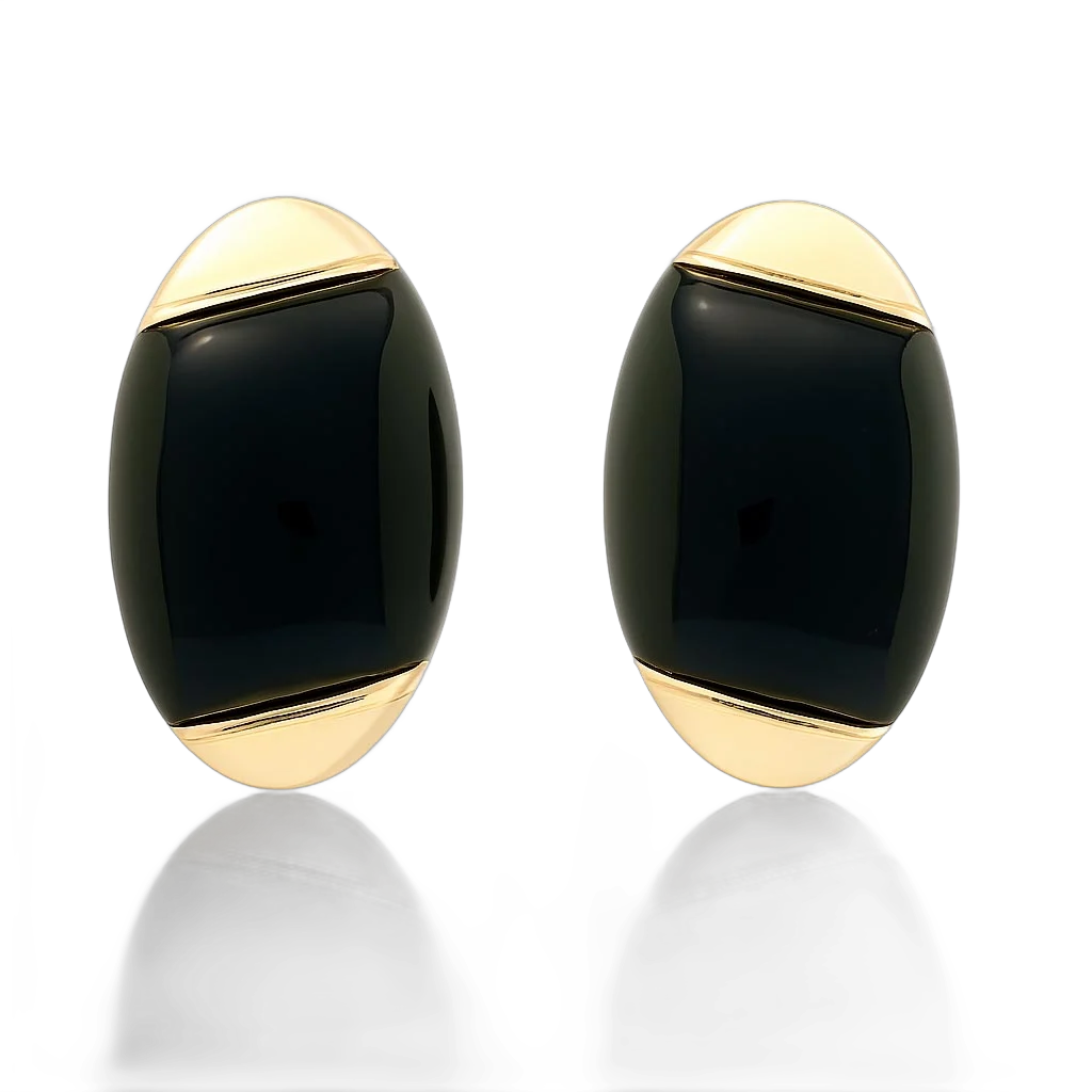 Pendiente corto obsidiana negra