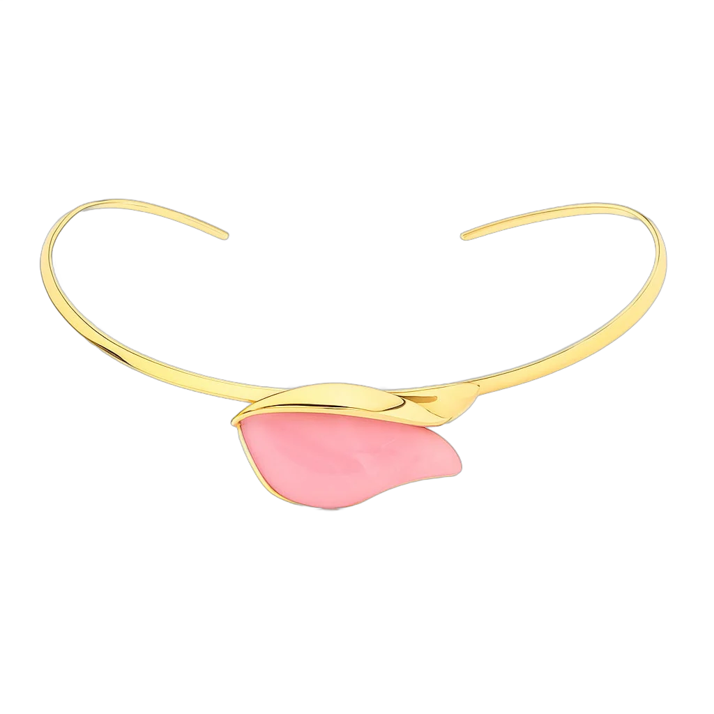 Collar cuarzo rosa
