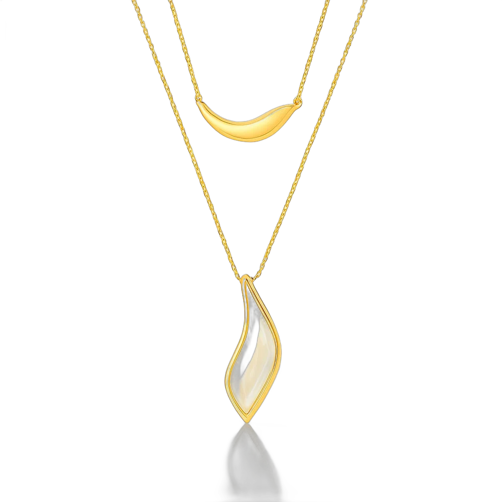 Collar ágata blanca