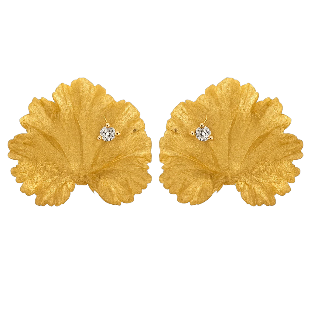 Pendientes oro y brillante