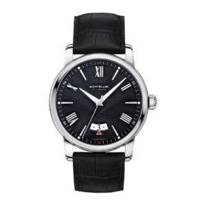 Montblanc 4810 Date Automatic / Esfera guilloché negra con índices y numerous rodiados