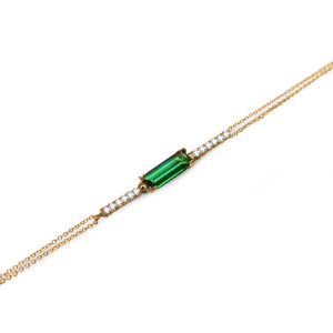 Pulsera oro de ley y brillante