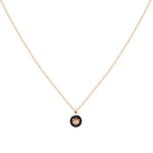 Colgante oro amarillo, ónix y brillante