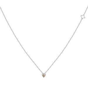 Colgante con cadena y brillante talla corazón