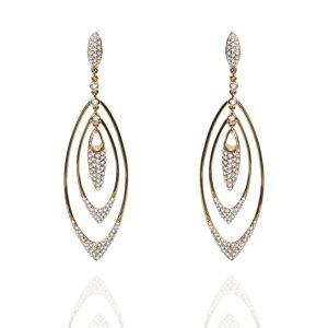 Pendientes oro rosa y brillantes