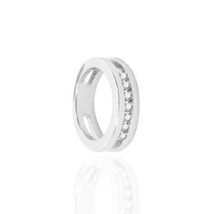 Sortija oro blanco y brillantes