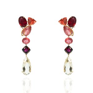 Pendientes oro amarillo y brillantes