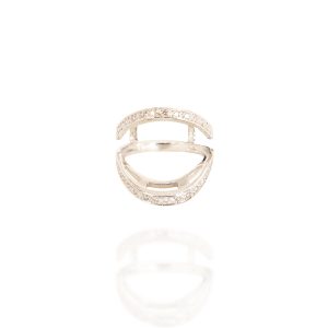 Abrigo oro blanco y brillantes