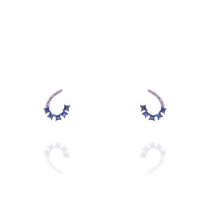 Pendientes oro blanco y zafiros