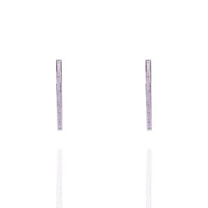 Pendientes oro blanco y brillantes