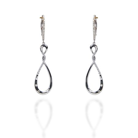 Pendientes en oro blanco y brillantes