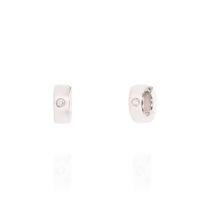 Pendientes en oro blanco y dos brillantes