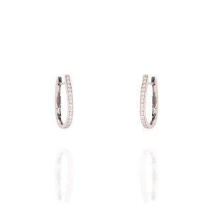 Pendientes oro blanco y brillantes