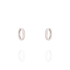Pendientes oro blanco y brillantes
