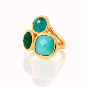 Anillo oro colorido