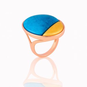 Anillo oro colorido